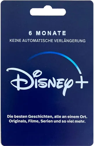 Disney+ Geschenkkarte / Code (6 Monate) [Deutschland]