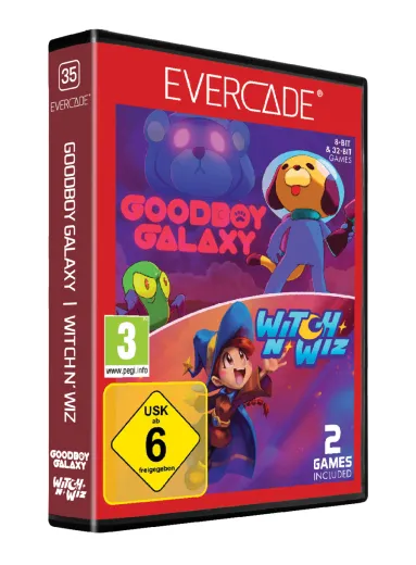 Blaze Evercade "Goodboy Galaxy / Witch n'Wiz" Cartridge [R35]