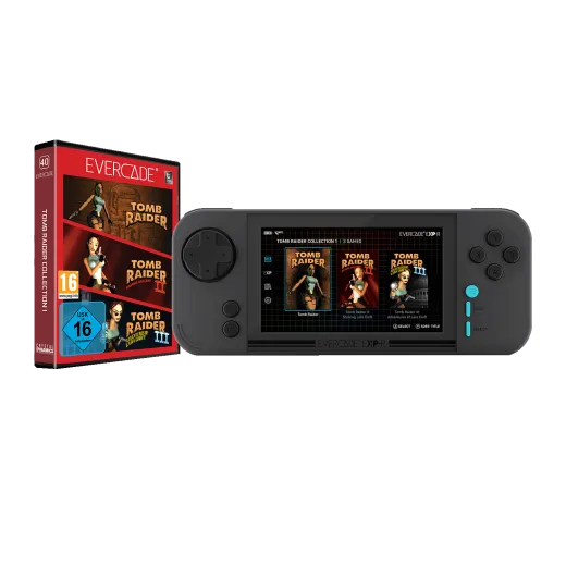 Blaze Evercade EXP-R (inkl. "Tomb Raider Collection 1" Cartridge)