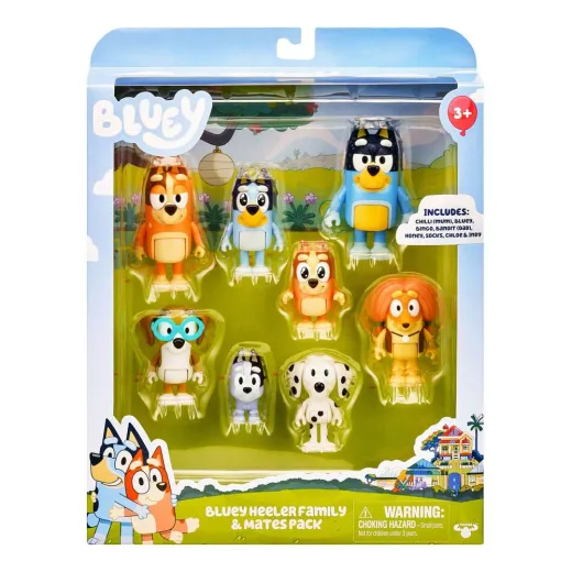 Bluey: Family & Friends (8er-Actionfiguren Pack)