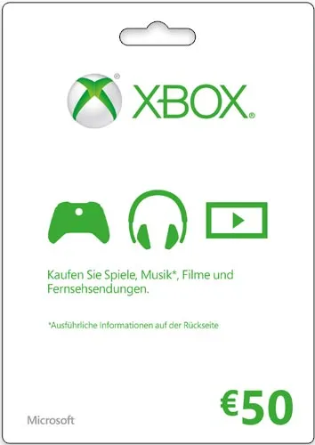 XBox Live Guthaben (50 Euro) [Code]