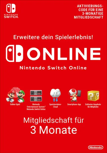 Nintendo Online Mitgliedschaft (3 Monate) [Code]