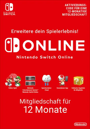 Nintendo Online Mitgliedschaft (12 Monate) [Code]