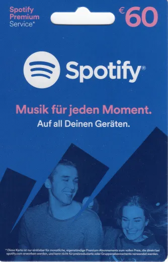 Spotify Guthaben (60 Euro) [Code]