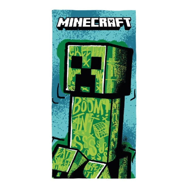 Minecraft Creeper Premium Handtuch [70 x 140 cm / 100% Baumwolle]