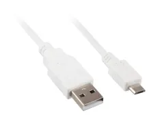 Sharkoon USB 2.0 A -> USB Micro-B Kabel (1,5 Meter) [weiß]